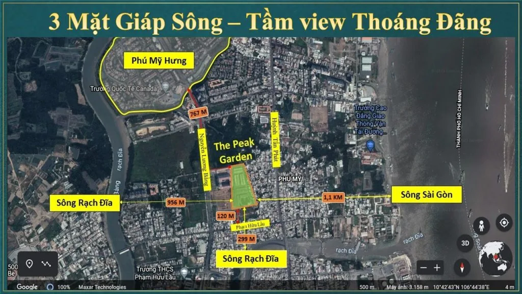 Vị trí vệ tinh dự án The Peak Garden Quận 7